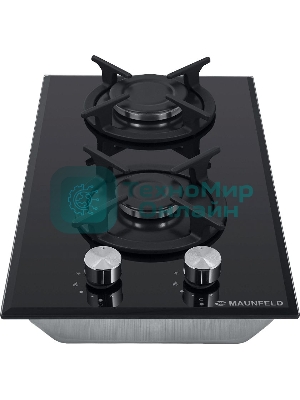 Газовая варочная панель Maunfeld EGHG.32.1CB/G, 2 конфорки, закаленное стекло, черный