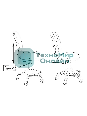 Кресло Бюрократ CH-W204/F мультиколор, ткань, 120 кг, подставка для ног