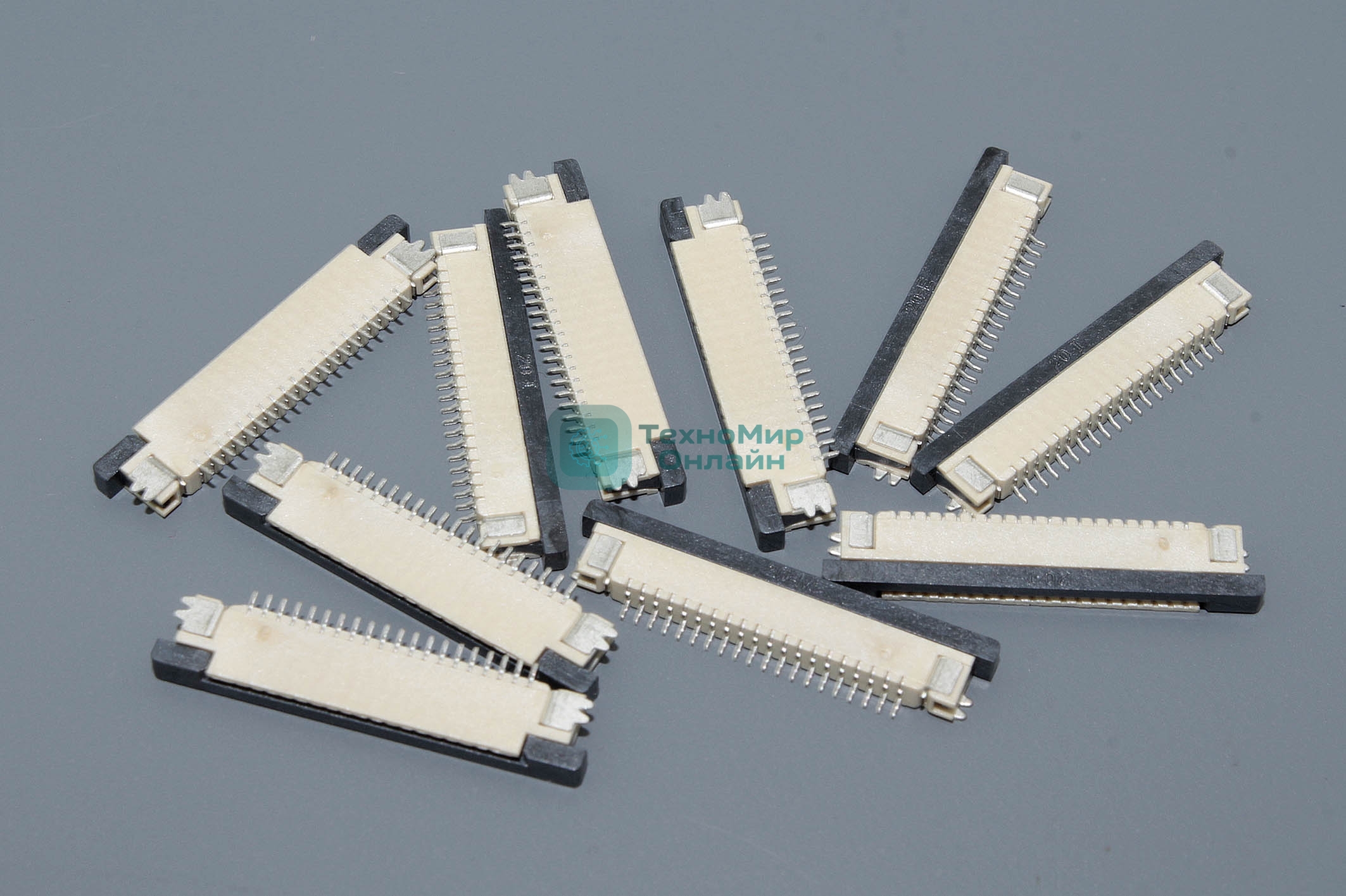 Разъем FPC Half Coverage Bottom Contact 0.8K-BX-20PWB 20 pin высота 2мм шаг 0,8мм 10 шт