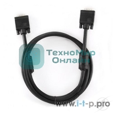 Кабель Gembird/Cablexpert VGA Premium,15M/15M, 1.8м, тройн.экран, феррит.кольца, черный, пакет