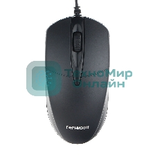 Мышь проводная Гарнизон GM-220 черный, 1000 dpi, USB, кнопки - 3