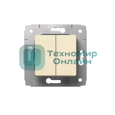 Механизм выключателя 2-кл. СП CARIVA 10А IP20 сл. кость Leg 773758
