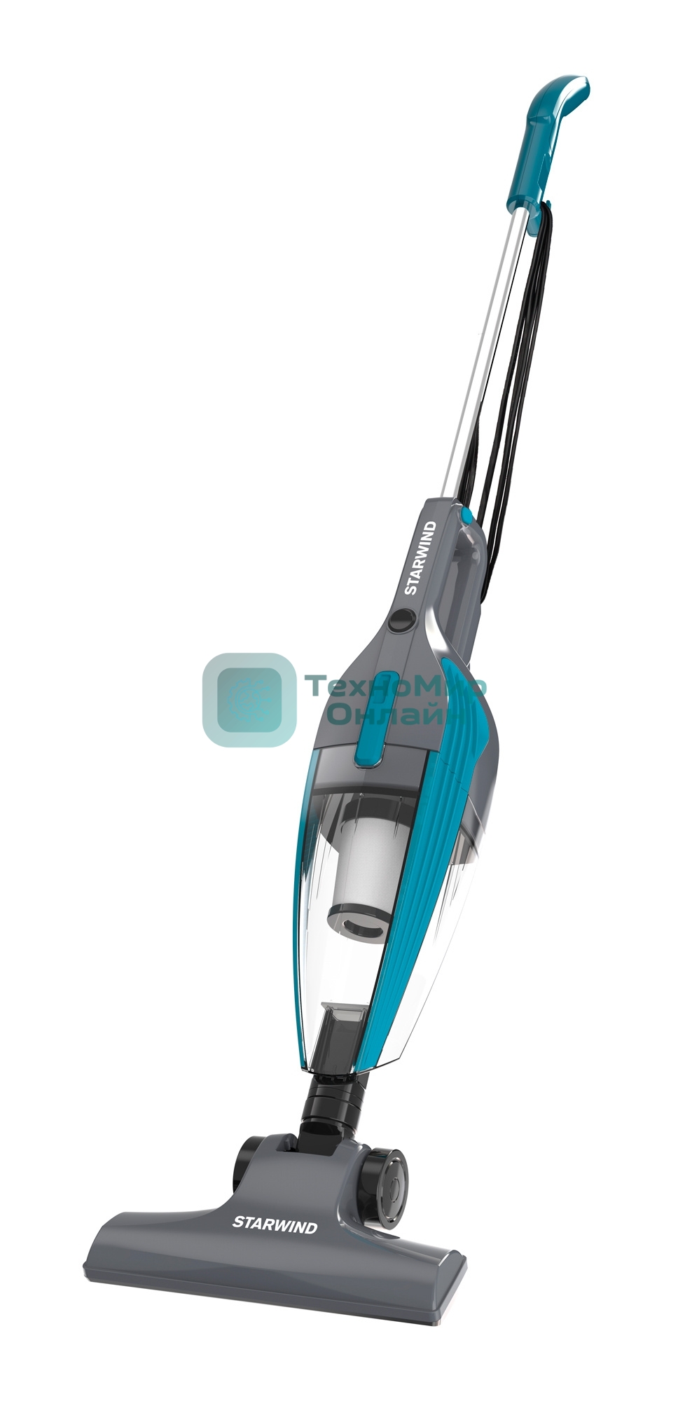 Пылесос ручной Starwind SCH1250 бирюзовый/серый 1000Вт уборка сухая контейнер
