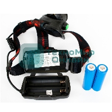 Фонарь Ultraflash налобный с аккумулятором E1336 3,7В, черный, 1LED, 4 Ватт, фокус, 2 ак 4 реж, сенсор, бокс