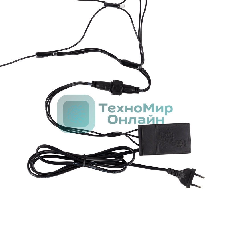 Гирлянда Neon-night Сеть 2х2х1.5 м, свечение с динамикой, прозрачный ПВХ, 136 LED, 230 В, цвет свечения белый