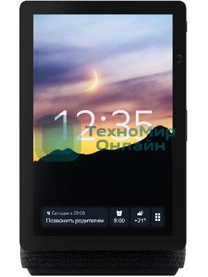 Умная колонка Яндекс Станция Дуо Макс, 60Вт, с экраном, 2 динамика, часы, камера, Wi-Fi, Bluetooth 5.2, Zigbee, Алиса, черный