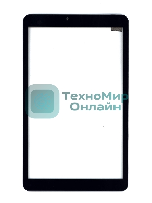 Сенсорное стекло (тачскрин) для Irbis TZ172, черное с рамкой