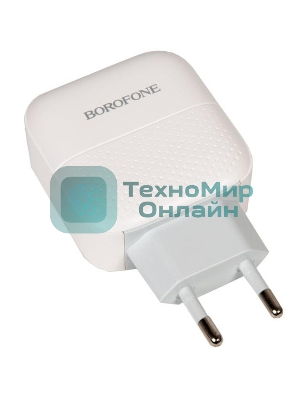 Сетевое зарядное устройство BOROFONE BA46A Premium, один порт USB, один порт Type-C, PD, 18W, 5V, 3.0A, белый