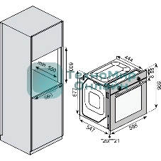 Встраиваемый духовой шкаф Kuppersberg HF 609 B, High-Tech, объем 80 л, 10 режимов работы, телескопические направляющие, цифровой таймер, 2 стекла в дверце, утапливаемые переключатели, энергоэффективность А, черный