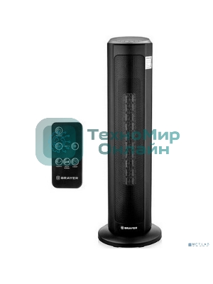 Тепловентилятор 4803BR BRAYER, 2200 Вт, LED-диспл, тайм 12 ч, 20 кв.м, пульт ДУ,вращ корп 35°