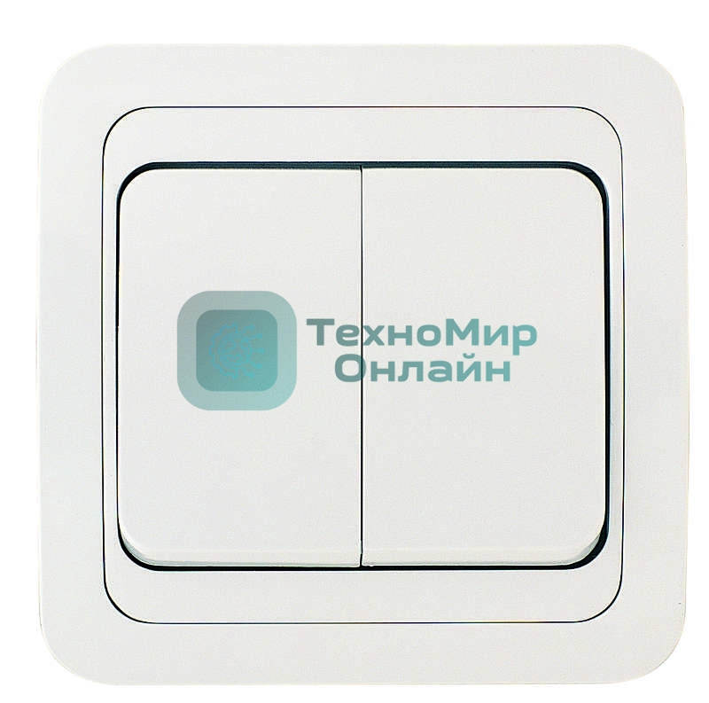 Выключатель 2-кл. Makel СП Mimoza 10А IP20 белый/белый