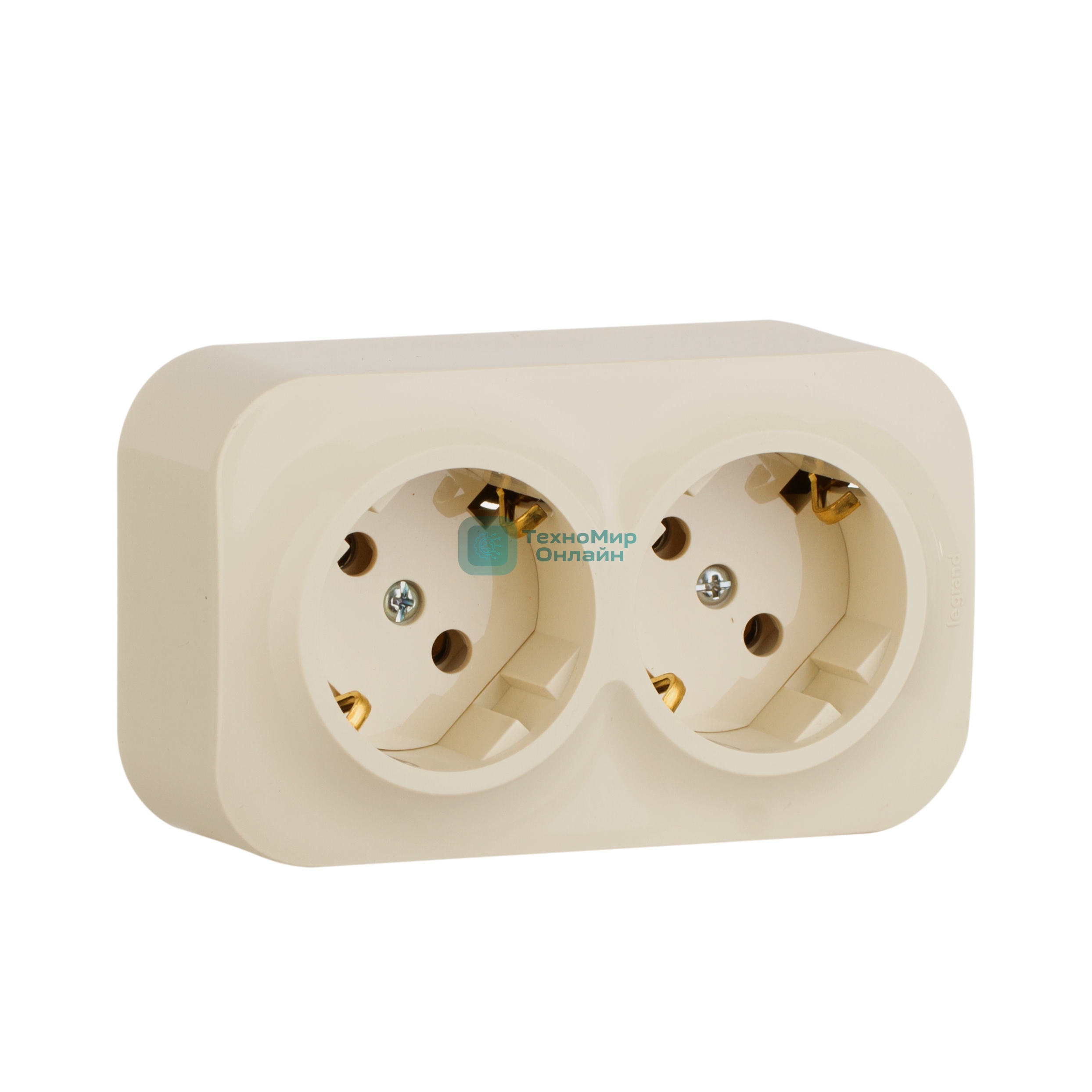 Блок розеток Quteo с предварительным подключением 2x2К+З без шторок, 16A, 250 В, IP 20, Слон. кость