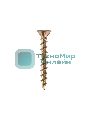 Саморез оконный Kranz острый, 4.1х30, желтый цинк, упаковка поставщика (10 000 шт.)