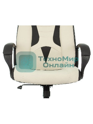 Кресло Бюрократ Zombie 8 белый/черный, экокожа, 120 кг, механизм качания