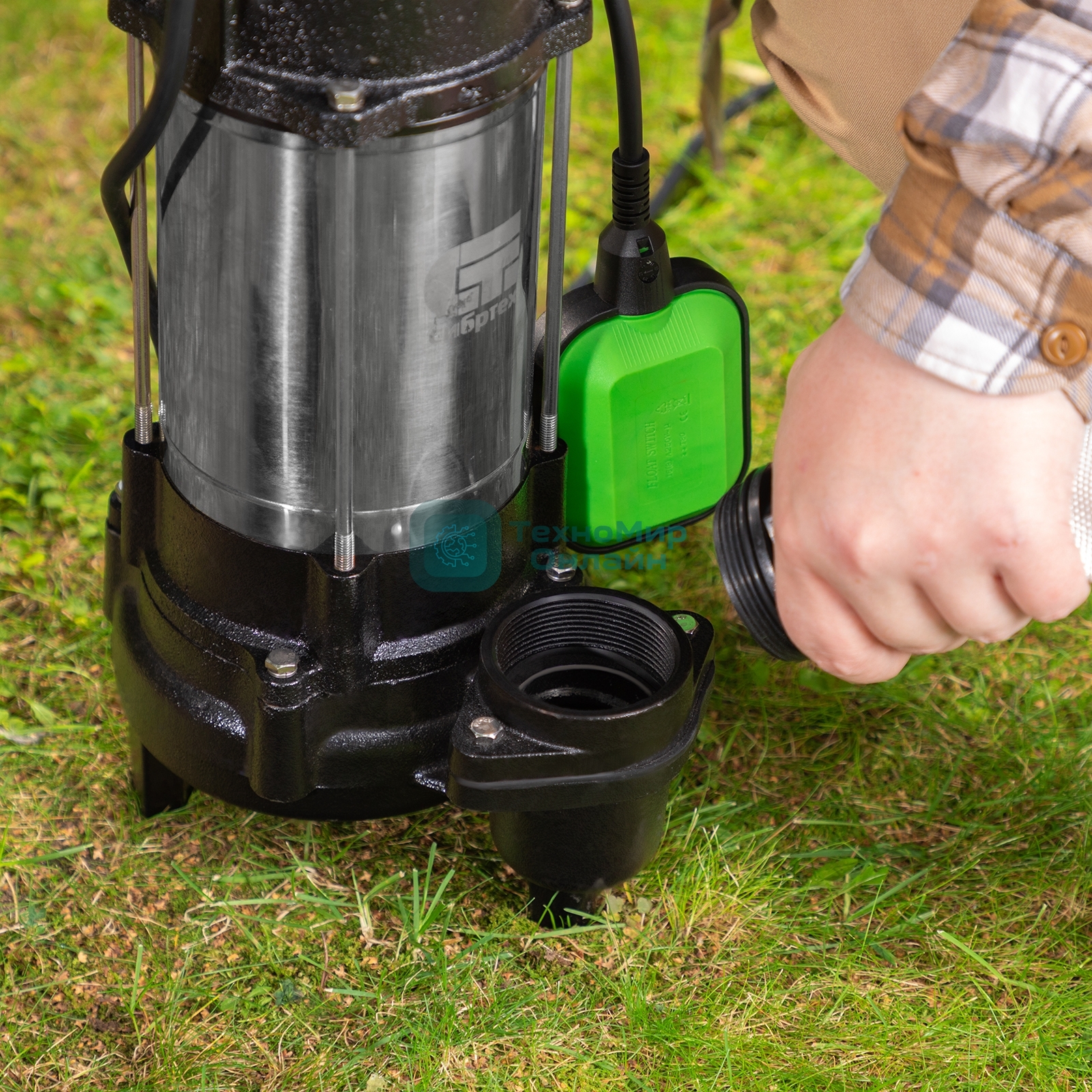 Фекальный насос Сибртех СФН750, 750 Вт, напор 16 м, 22000 л/ч