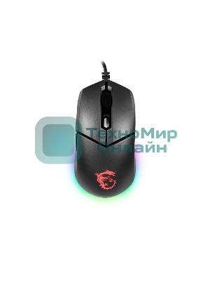 Мышь проводная MSI Clutch GM11 черный, 5000 dpi, USB, кнопки - 6