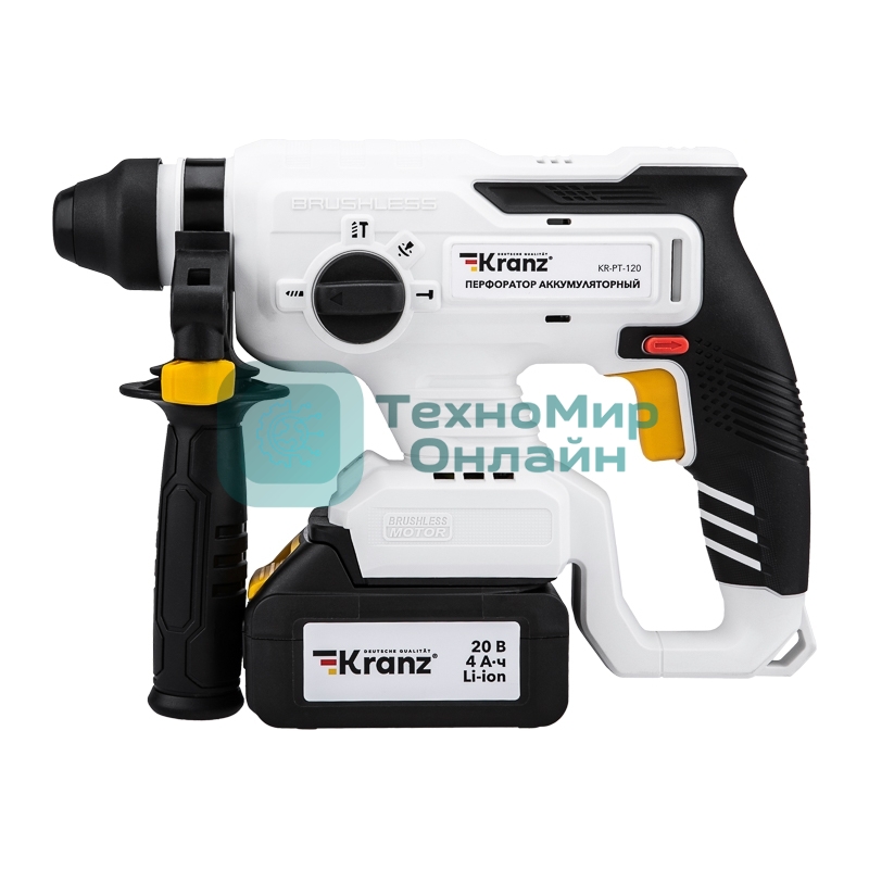 Перфоратор аккумуляторный Kranz, SDS-plus, 2,2Дж, 1х4Ач, в кейсе