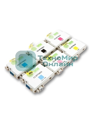 Картридж струйный Cactus CS-EPT0827 черный/голубой/пурпурный/желтый/светло-голубой/светло-пурпурный (82.8 мл) для Epson Stylus Photo R270/290/RX590