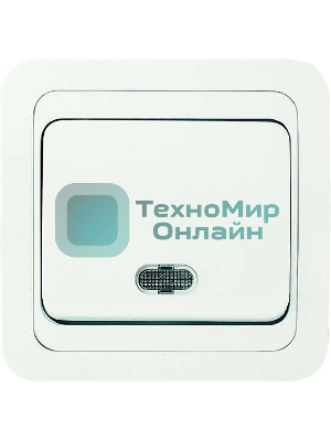 Выключатель 1-кл. Makel СП Mimoza 10А IP20 с подсветкой белый/белый