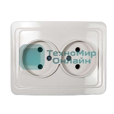 Розетка 2-м CLASSICO 2102 белый ASD/IN HOME 4680005959914
