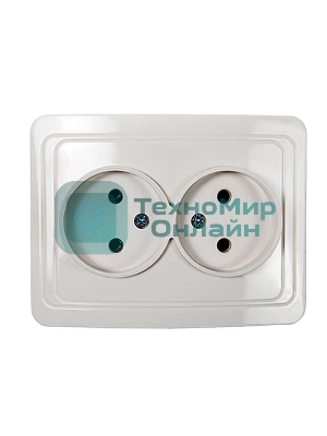 Розетка 2-м CLASSICO 2102 белый ASD/IN HOME 4680005959914