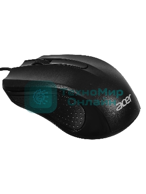Мышь проводная Acer OMW010 черный, 1200 dpi, USB, кнопки - 3