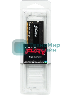 Оперативная память Kingston Fury Impact, DDR4, 8GB (1x8GB), 3200MHz, CL20, SO-DIMM