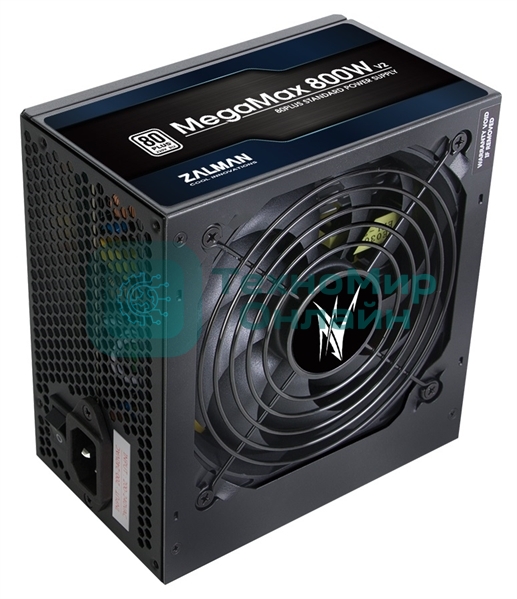 Блок питания Zalman MegaMax 800W (ZM800-TXII), 800Вт, 80 PLUS, 120мм, черный