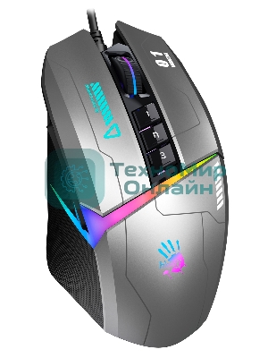 Мышь проводная A4Tech Bloody W60 Max серый/черный, 10000 dpi, USB, кнопки - 10