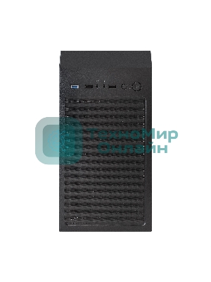 Компьютерный корпус Miditower ExeGate EVO-8243-EVO800 (ATX, БП EVO800RGb с вент. 12 см, 2хUSB+1хUSB 3.0, черный, 3 вент. с RGb подсветкой, боковая панель - закаленное стекло)