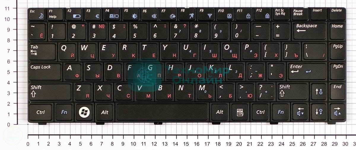 Клавиатура для ноутбука Samsung R518 R520 R522 черная