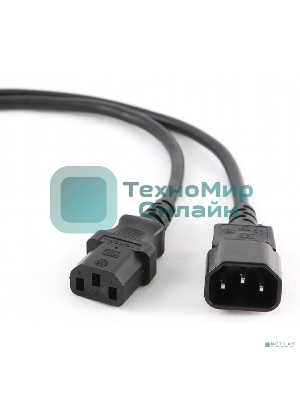 Кабель питания Cablexpert PC-189-1-1, 1.8м, C14- C19, 3x1кв.мм, черный, с заземлением