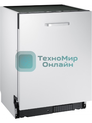Встраиваемая посудомоечная машина Samsung DW60M6050BB/WT, ширина 60 см, 14 комплектов посуды, сенсорное управление, 7 программ, аква-стоп, датчик протечки
