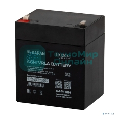 Аккумуляторная батарея Бастион RAPAN SB 12045 АКБ свинцово-кислотная тип AGM 12V 4,5А·ч I зар.1,35А, ножевые клеммы (9162)