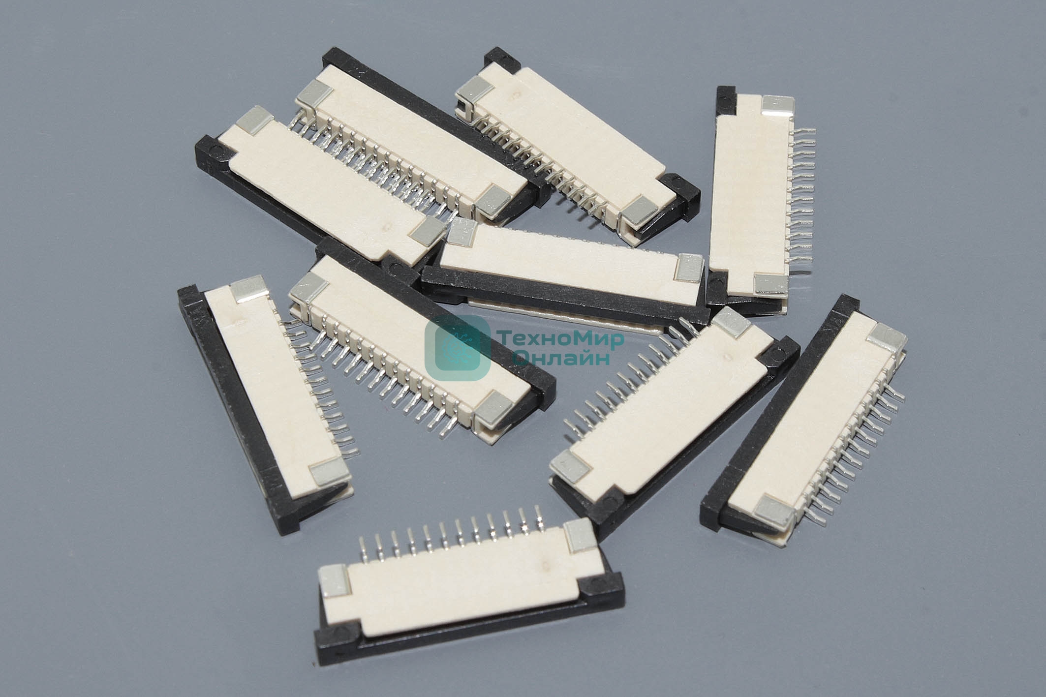 Разъем FPC Half Coverage Bottom Contact 1.0K-BX-12PWB 12 pin высота 2мм шаг 1мм 10 шт