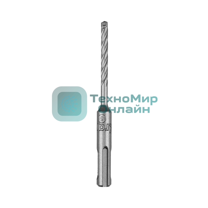 Бур по бетону Kranz SUPER 5x110 мм, профессиональный, цельная крестовая пластина, SDS PLUS