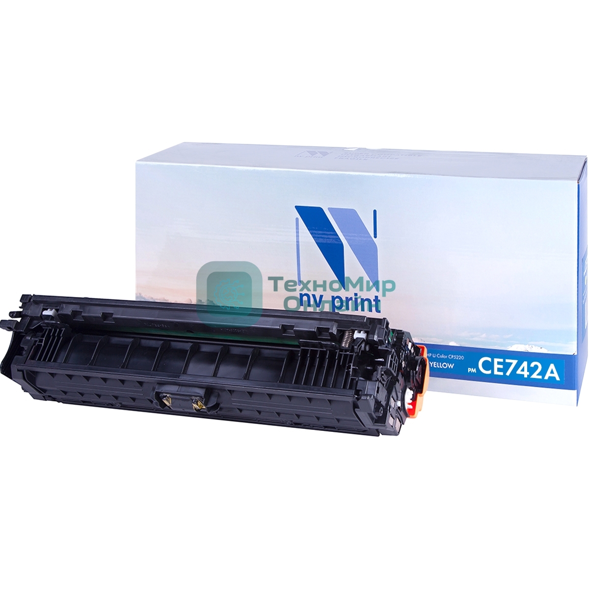 Картридж лазерный NVPrint совместимый HP CE742A Yellow для LJ Color CP5220 (7300k)