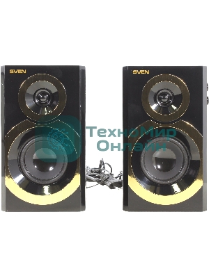 Акустическая система SVEN SPS-619 GOLD акустическая система 2.0, мощность 2х10 Вт(RMS)