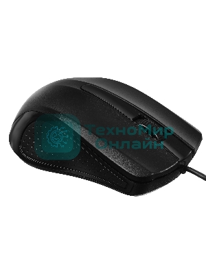 Мышь проводная Acer OMW010 черный, 1200 dpi, USB, кнопки - 3