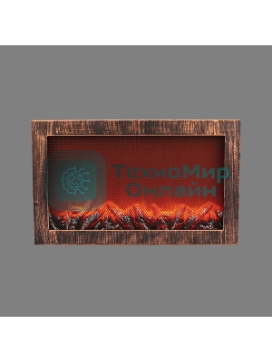 Светодиодный камин Neon-night Ретро с эффектом живого огня 60,3х11х36,8см, работает от батареек 3хС (в комплект не входят) или от USB (в комплекте), бронзовый