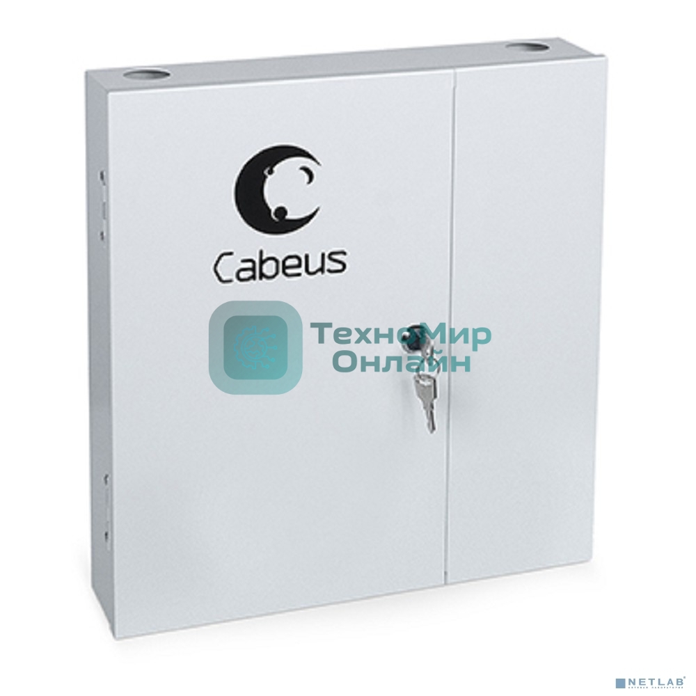 Бокс оптический Cabeus, портов: 16, SC (LC duplex), 16 хОВ, серый, (FO-WL-16SC-K)