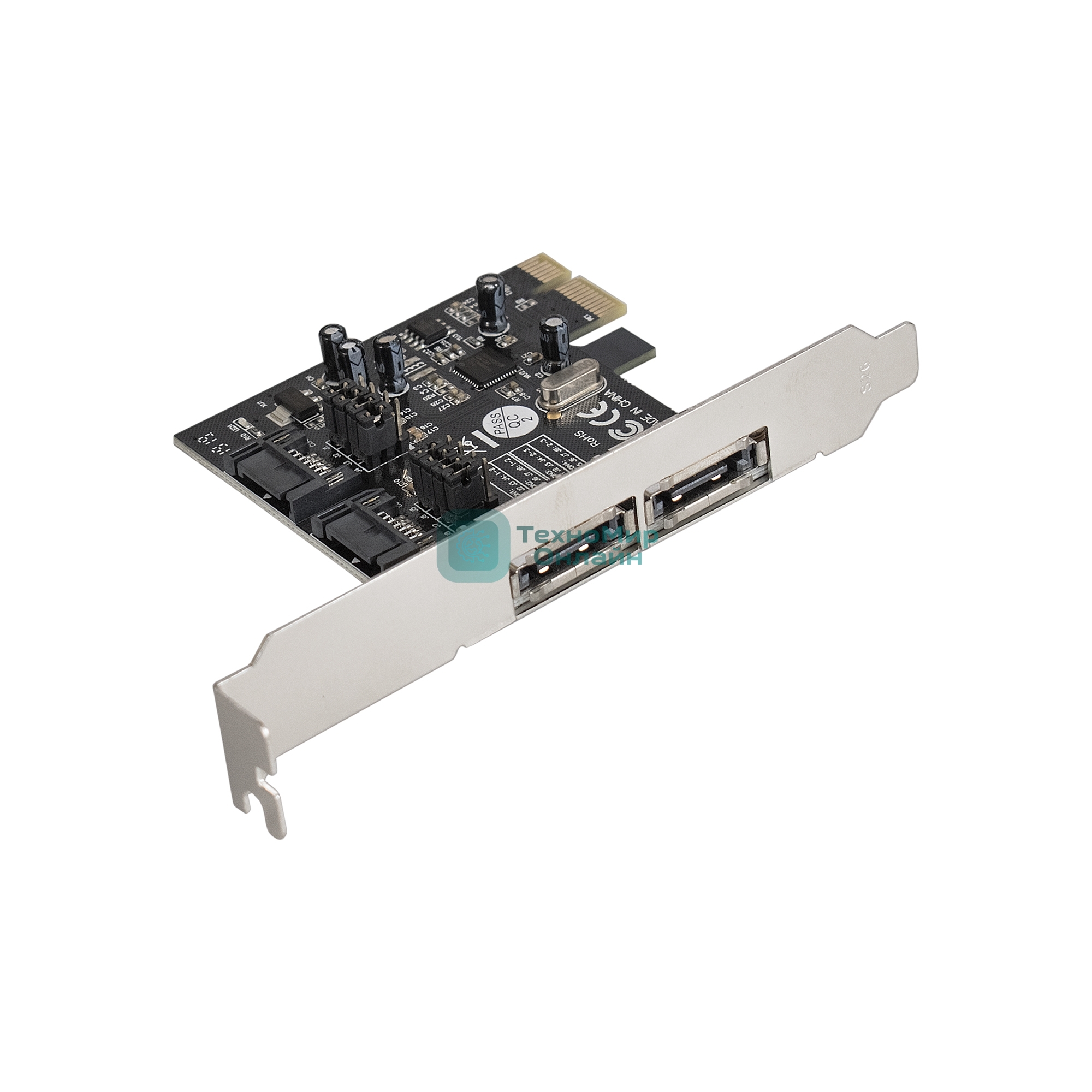 Контроллер ExeGate EXE-501 PCI-E 2.0, SATA3 6Gb/s, 2 int+2 ext (OEM)