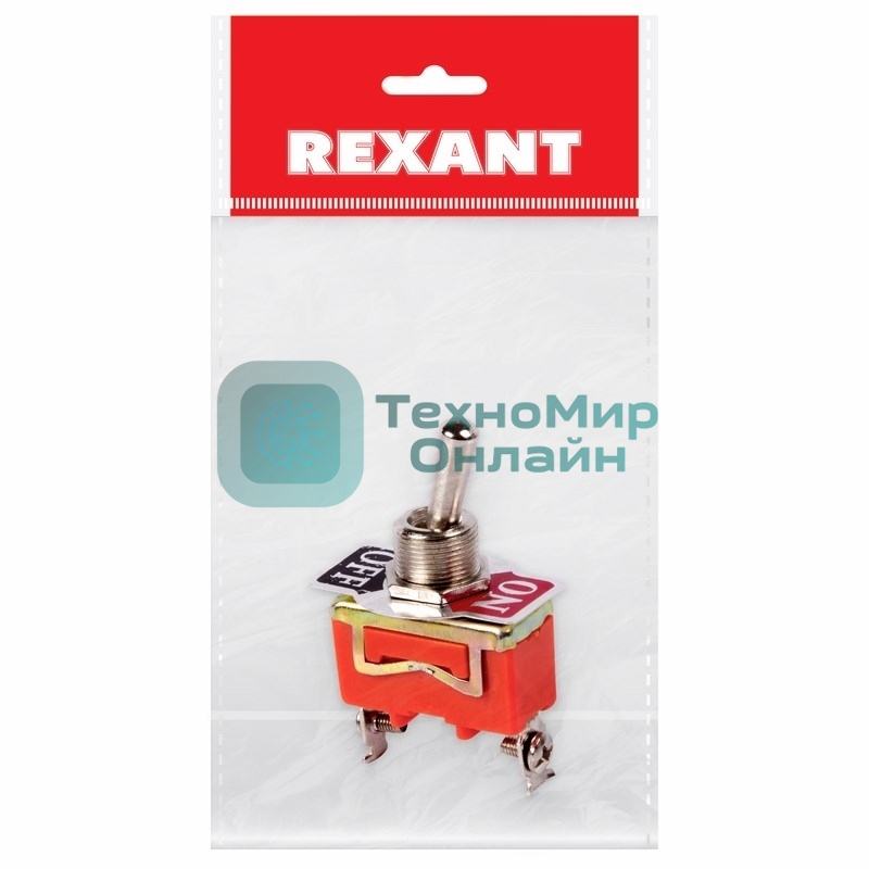 Тумблер Rexant 250V 15А (2c) ON-OFF однополюсный (KN-101) Индивидуальная упаковка 1 шт