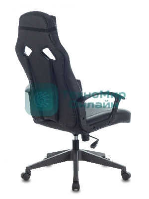 Кресло игровое Zombie DRIVER черный/белый, искусственная кожа, с подголов. крестовина пластик