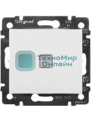 Механизм выключателя 1-кл. СП Valena 10А IP31 с зел. инд. бел. Legrand 774410