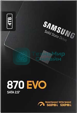 Накопитель SSD Samsung 4Tb 870 EVO, V-NAND, 2.5