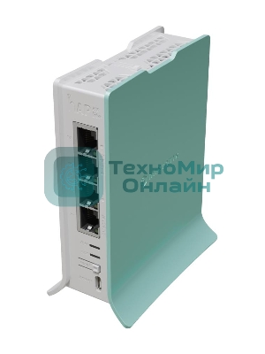 Роутер беспроводной MikroTik hAP ax lite (L41G-2AXD) AX600 10/100/1000BASE-TX голубой
