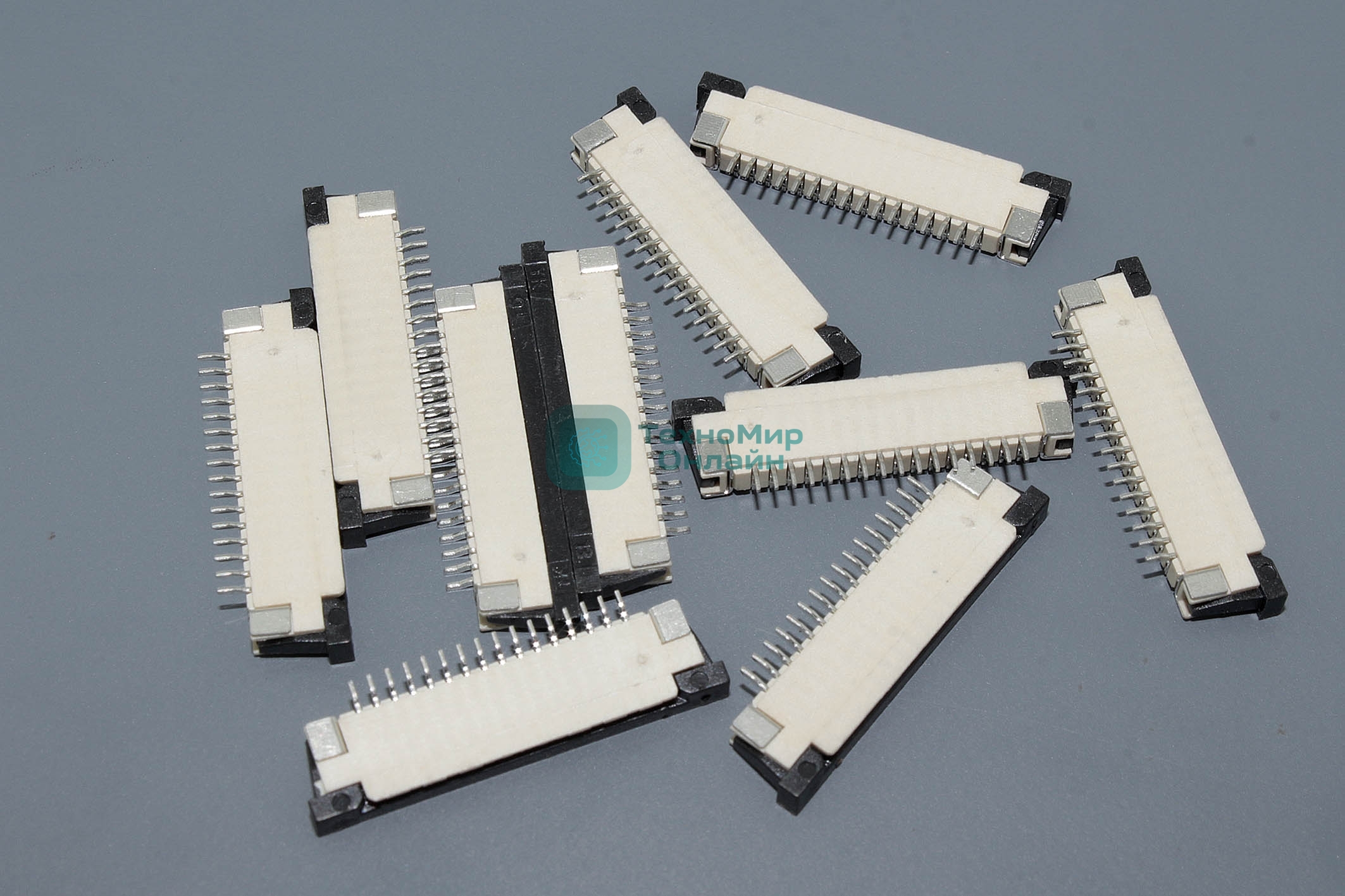 Разъем FPC Half Coverage Bottom Contact 1.0K-BX-16PWB 16 pin высота 2мм шаг 1мм 10 шт