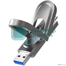 Флешка USB Netac US9 (NT03US9C-256G-32TA), 256Gb, USB 3.2 Gen2 Type-A/USB Type-C, R/W 1000/900, серебристый