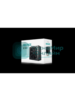 Блок питания Deepcool GAMERSTORM PF600X (ATX 2.52, 600W, PWM 120мм fan, Active PFC+DC to DC, 80 PLUS BRONZE) RET